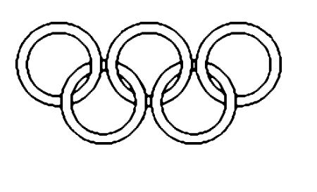 Олимпийские кольца трафарет