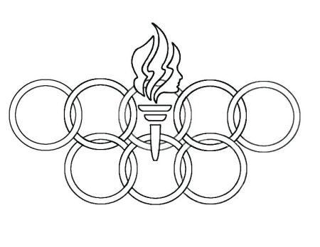 Олимпийские кольца раскраска
