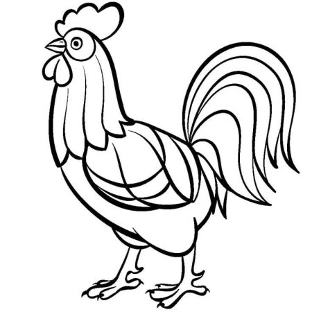 Петушок. Раскраска