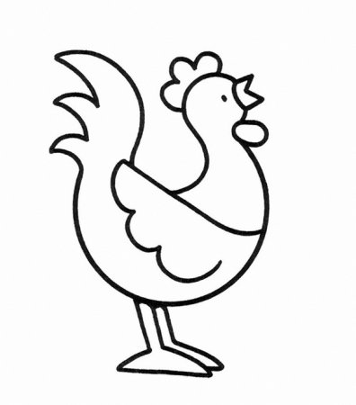 Петух раскраска для детей