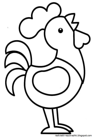 Петушок разукрашки для детей