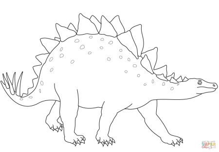 Раскраска динозавр Стегозавр