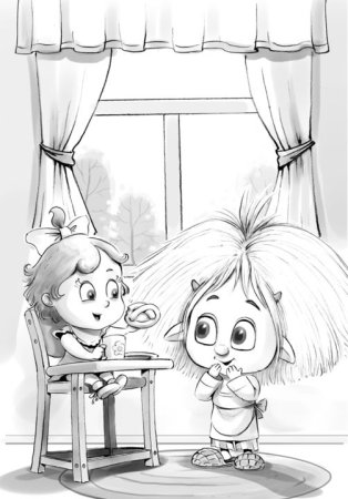 Домовёнок Кузька раскраска