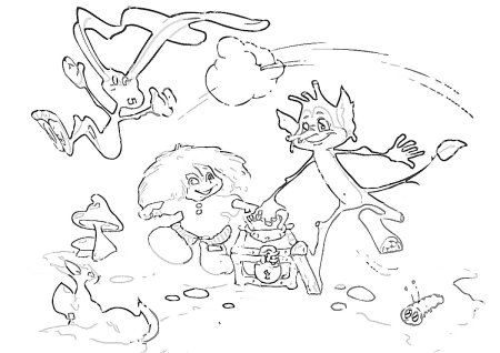 Домовёнок Кузя мультфильм раскраска