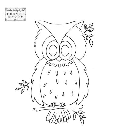 Трафарет Совы для вышивки