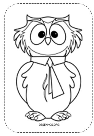 Сова раскраска для детей цветная