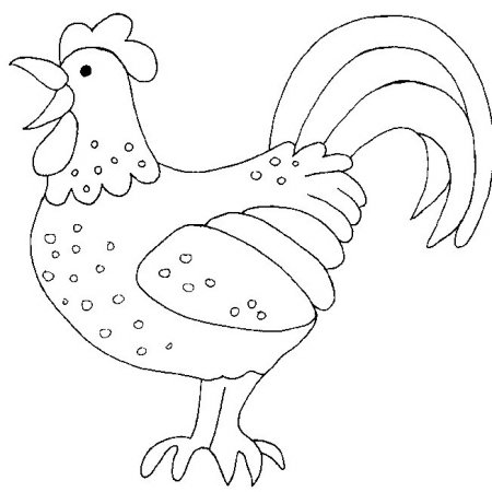 Петух раскраска