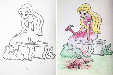 Алиса в стране чудес раскраска