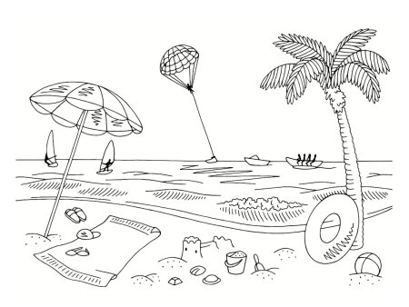 Пляж Графика