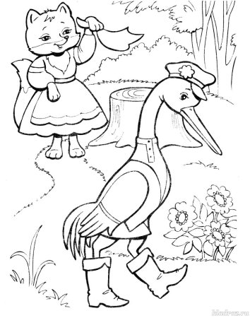 Рисунок к сказке лиса и журавль для 2 класса