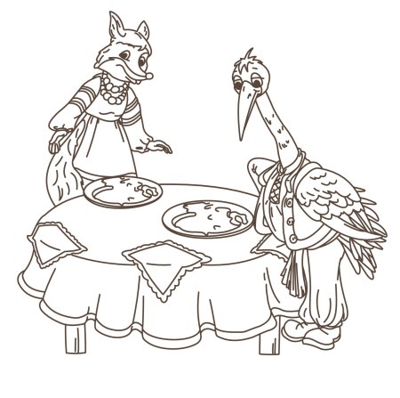 Лиса и журавль мультфильм 1958