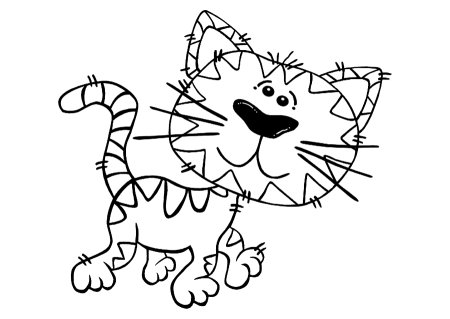 Кошки. Раскраска