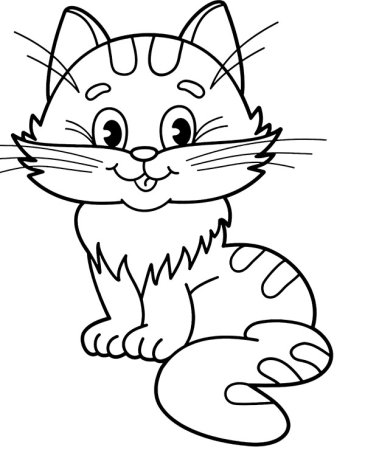 Кошка и мышка раскраска