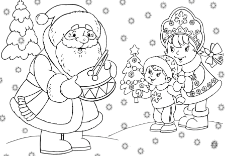 Новогодняя раскраска