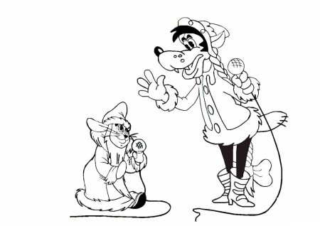 Детские раскраски волк ну погоди