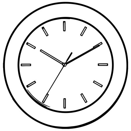 Часы раскраска для детей