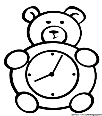 Часы раскраска