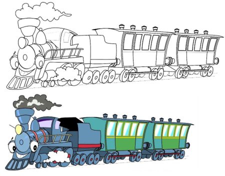 Раскраска поезд