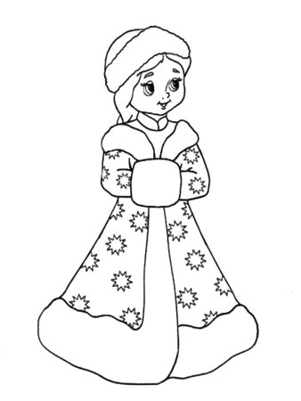 Раскраска Снегурочки