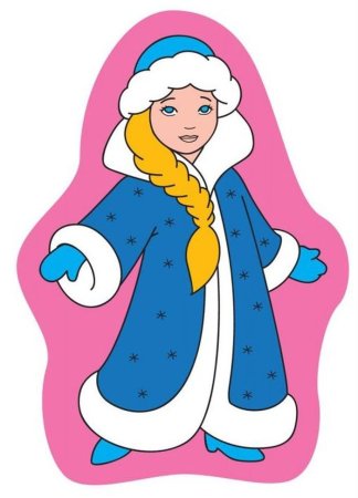 Снегурочка раскраска для малышей