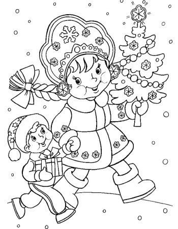 Раскраски новогодние для детей