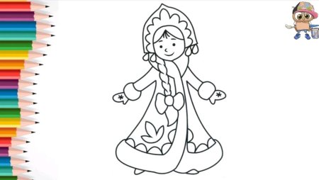 Маленькая Снегурочка рисунок