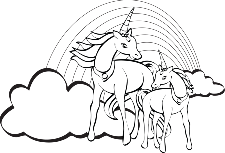 Единорог раскраска для детей