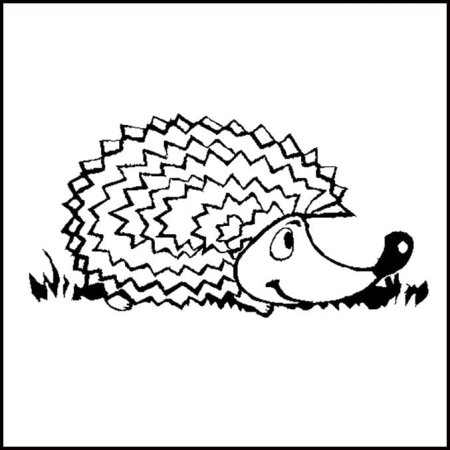 Детская раскраска Ежик