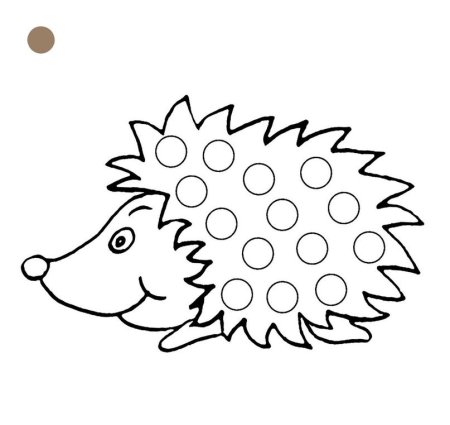 Контур ежа для раскрашивания