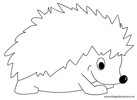 Раскраска ежиха с ежатами