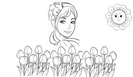 Раскраски на тему мама