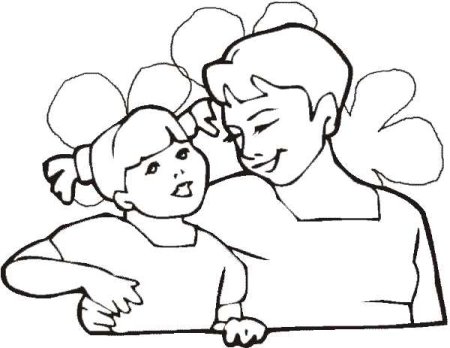 Расскраскадень матери