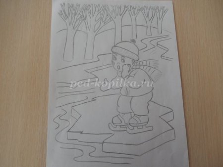 Раскраска тонкий лед