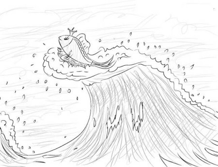 Рисунки к сказке Пушкина о рыбаке и рыбке