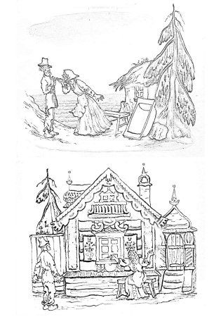 Раскраска сказка о золотом петушке Пушкина