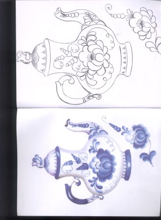 Трафарет чайный сервиз