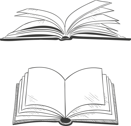 Открытая книга раскраска