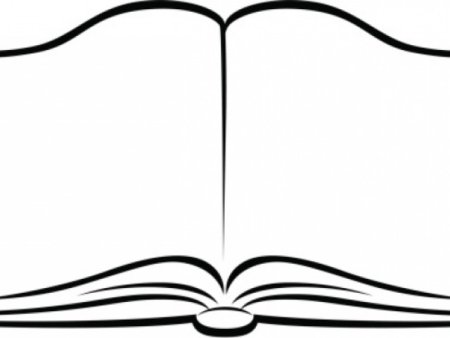 Раскраска книга раскрытая