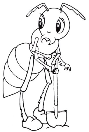 Муравей раскраска