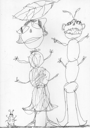 Раскраски по басне Крылова Стрекоза и муравей