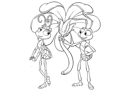 Стрекоза и муравей раскраска для детей