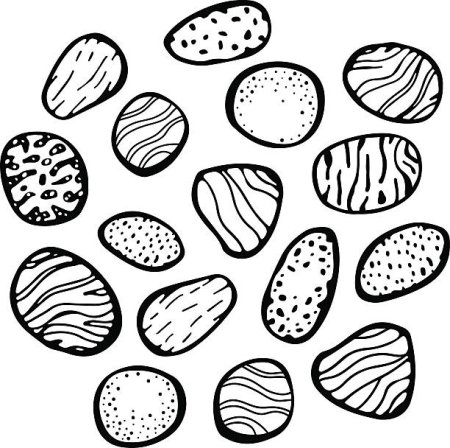 Камешки раскраска для детей