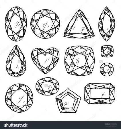 Рисование драгоценных камней