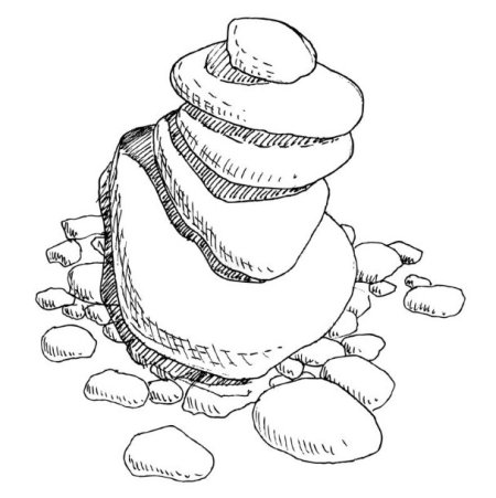 Морская галька раскраска