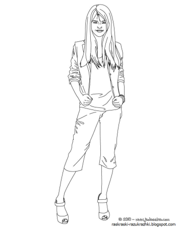 Лицо девушки раскраска