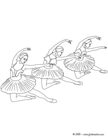Раскраска балерина из балета Лебединое озеро