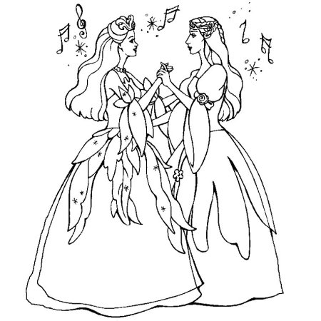 Раскраска Барби Лебединое озеро