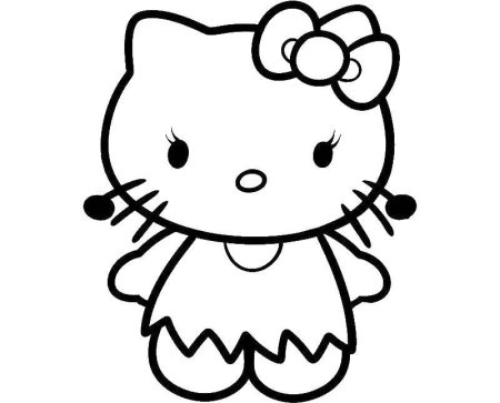 Хэллоу Китти раскраска