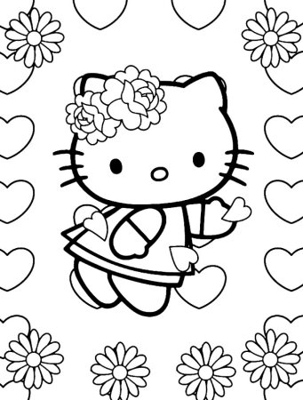 Детские раскраски Хелло Китти