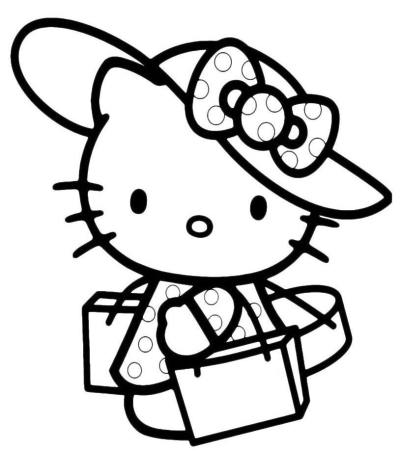 Хелло Китти раскраска